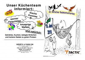 Ausschreibung 10. Ketscher Badmintonturnier