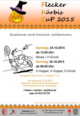 Ausschreibung Flecker Kürbis Cup 2015