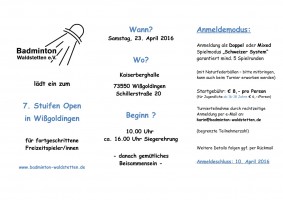 Ausschreibung 7. Stuifen Open