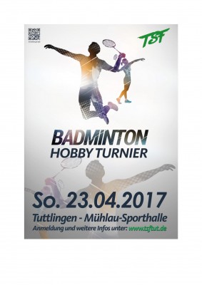 Ausschreibung 2. TSF Badminton Hobby Turnier