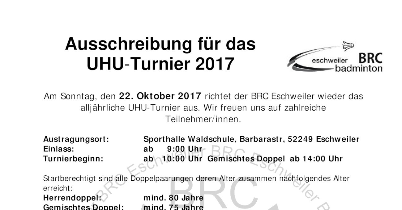 Badminton Eschweiler Badminton Eschweiler