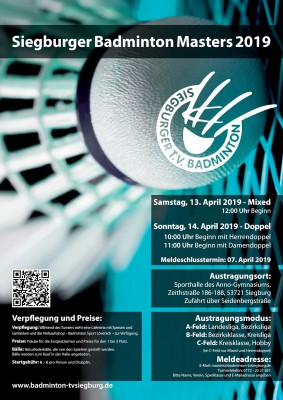 Ausschreibung Siegburg Masters 2019