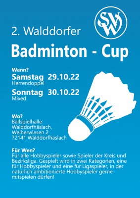 Ausschreibung 2. Walddorfer Badminton-Cup