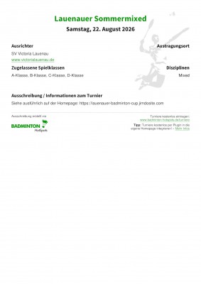 Ausschreibung Lauenauer Sommermixed
