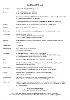 Abbildung der Ausschreibung