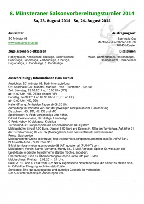 Abbildung der Ausschreibung