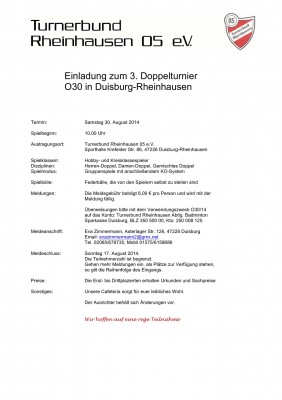 Abbildung der Ausschreibung
