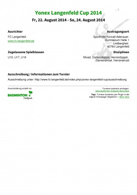 Abbildung der Ausschreibung
