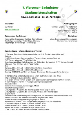 Abbildung der Ausschreibung