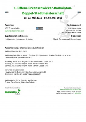 Abbildung der Ausschreibung