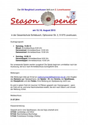 Abbildung der Ausschreibung