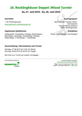 Abbildung der Ausschreibung
