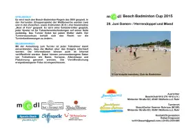 Ausschreibung medl Beach Badminton Cup 2015