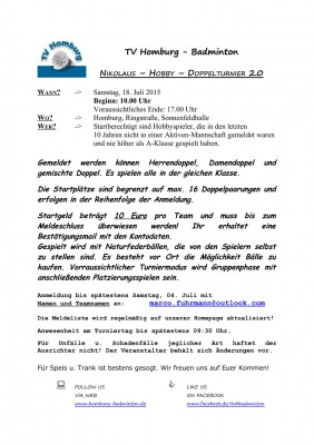 Abbildung der Ausschreibung
