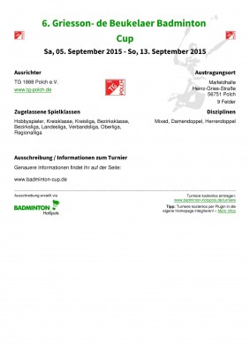 Abbildung der Ausschreibung