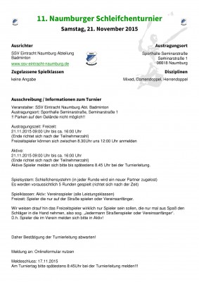 Abbildung der Ausschreibung