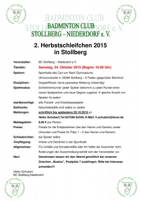 Abbildung der Ausschreibung