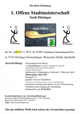 Abbildung der Ausschreibung