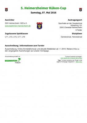 Abbildung der Ausschreibung