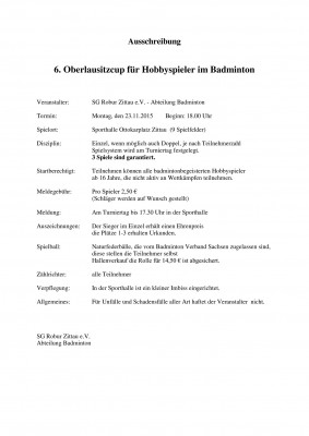 Abbildung der Ausschreibung