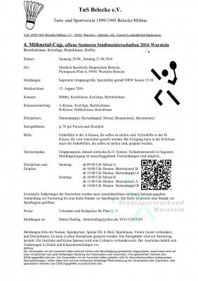 Abbildung der Ausschreibung