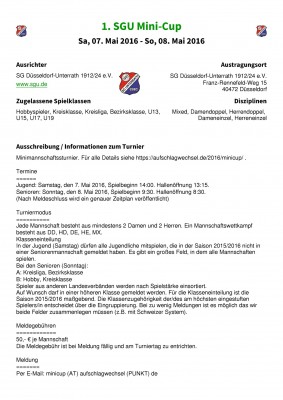 Abbildung der Ausschreibung