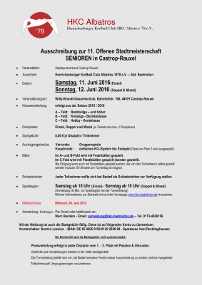 Abbildung der Ausschreibung