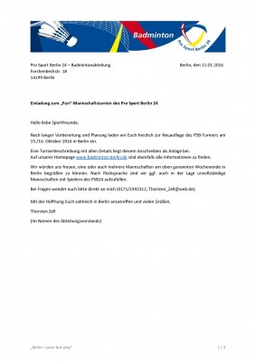 Abbildung der Ausschreibung