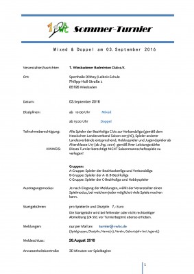 Abbildung der Ausschreibung