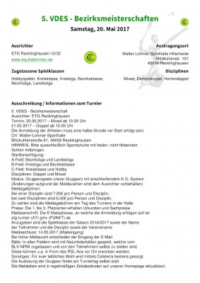 Abbildung der Ausschreibung