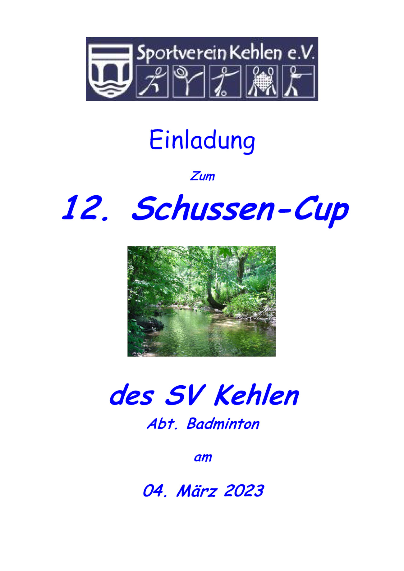 Ausschreibung 12. Schussencup