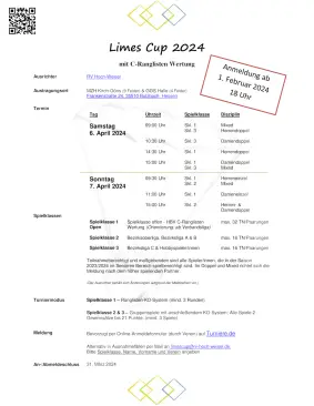 Ausschreibung Limes Cup 2024