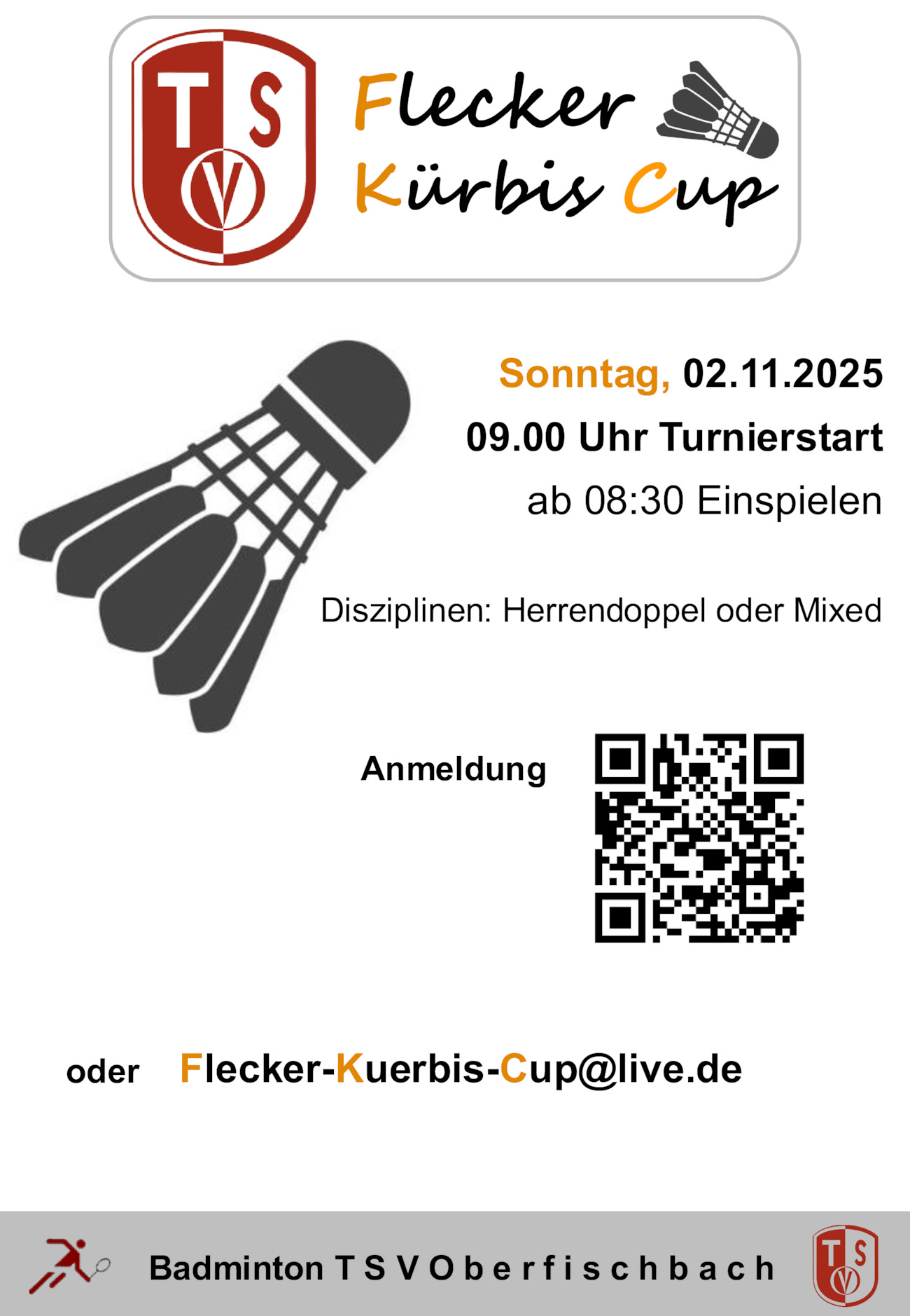 Ausschreibung Flecker Kürbis Cup 2025