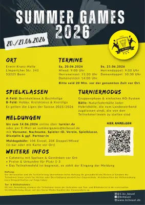 Ausschreibung Beueler Summer Games 2026